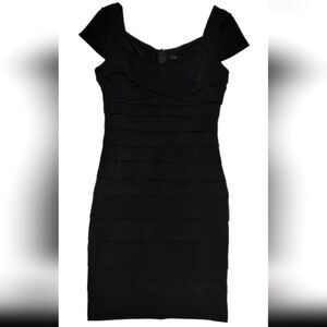White House Black Market Little Black Dress Sz 4 Cocktail Party Formal Goth